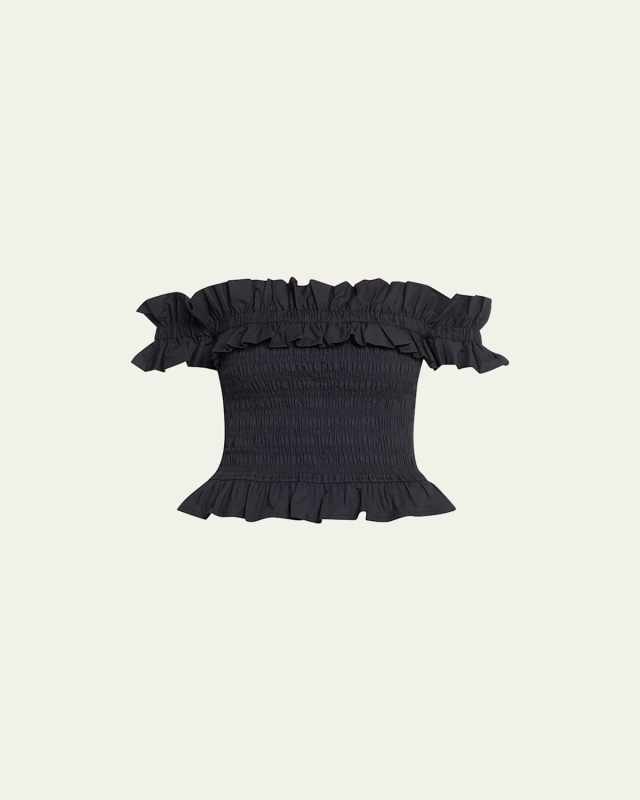 Off-The-Shoulder Smocked Top